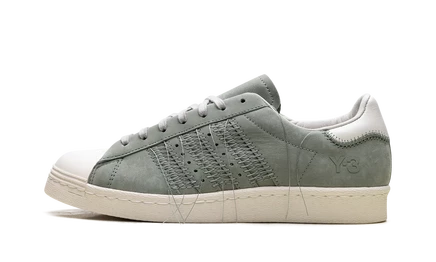 Кроссовки Adidas Y-3 Superstar, серебристо-зеленые и бежевые