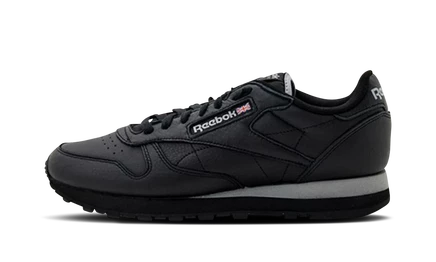 Кроссовки Reebok Classic Leather, черно-серые