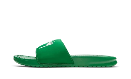 Шлепанцы Nike Benassi Slide, зелено-белые