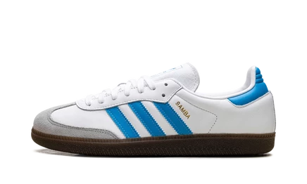 Кроссовки Adidas Samba OG, бело-циановые