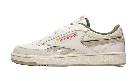 Кроссовки Reebok Club C Revenge, белый/бежевый/зеленый