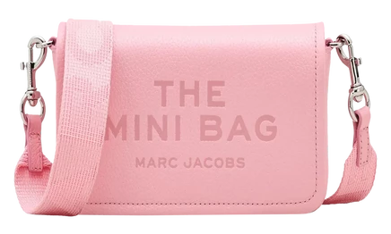 Кожаная мини-сумка Marc Jacobs The Mini, розовая