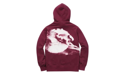 Унисекс худи Supreme Ballerina на молнии, бордовое