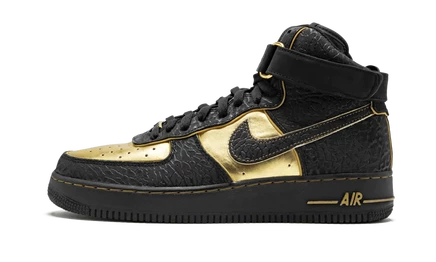 Кроссовки Nike Air Force 1 Hi Supreme, черно-золотые
