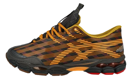 Мужские кроссовки Asics US8-S, черно-оранжевые