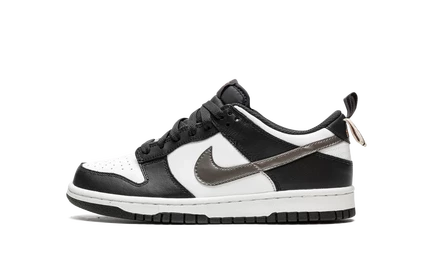 Кроссовки Nike Dunk Low DH9764 001, черно-белые металлик