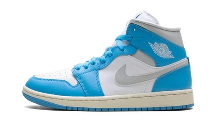 Женские кроссовки Jordan 1 Mid, темно-голубые/белые/серые