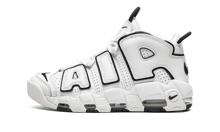 Женские кроссовки Nike Air More Uptempo из перфорированной кожи, бело-черные