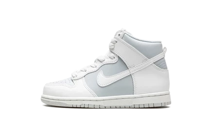 Детские кроссовки Nike Dunk High PS, бело-серые