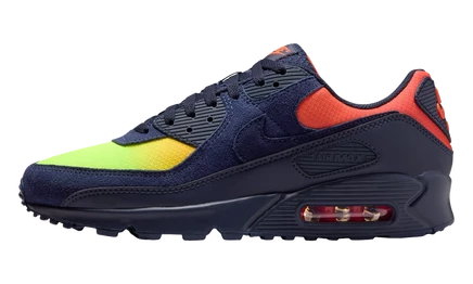Кроссовки Nike Air Max 90, синие/желтые/красные