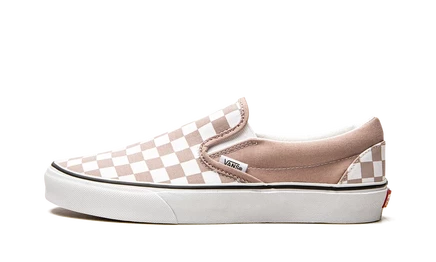 Слипоны Vans Classic Slip-On, коричнево-белая клетка