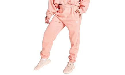 Флисовые джоггеры Adidas Adicolor, пудрово-розовые