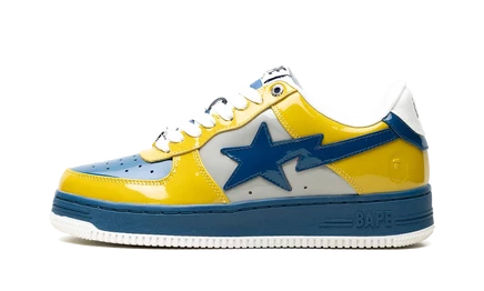 Кеды Bape Bape Sta, сине-желтые