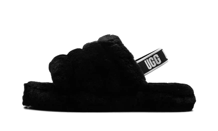 Детские шлепанцы UGG Fluff Yeah Slide GS, черные