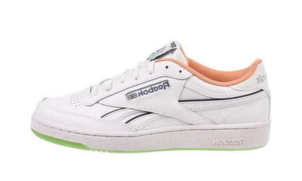 Кроссовки Reebok Club C Revenge, бело-аквамариновые с оранжевым