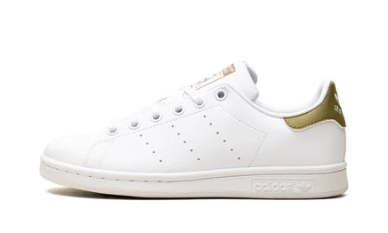 Детские кроссовки Adidas Stan Smith GS, бело-зелёные