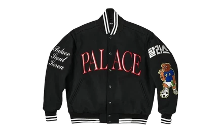 Унисекс куртка Palace варсити «Seoul Exclusive» p0105, черная