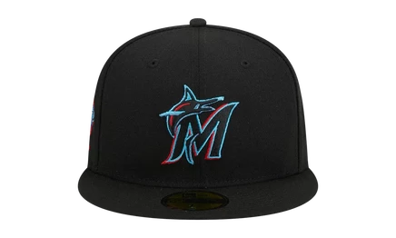 Кепка New Era 59FIFTY Miami Marlins, черно-бирюзовая