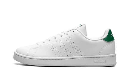 Кеды Adidas Advantage, бело-зеленые