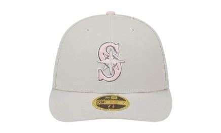 Унисекс-бейсболка New Era 59FIFTY Маринерс, бежевая
