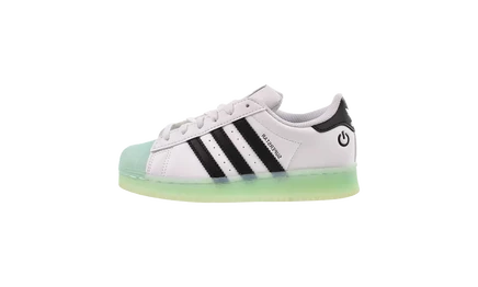 Детские кроссовки Adidas Superstar LED Lights PS, белые