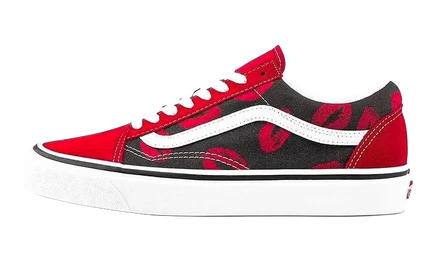Унисекс кеды Vans Anaheim Factory Old Skool 36 DX с принтом «Hot Lips», красные