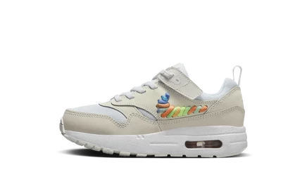 Детские кроссовки Nike Air Max 1 SE EasyOn, белые с розовым