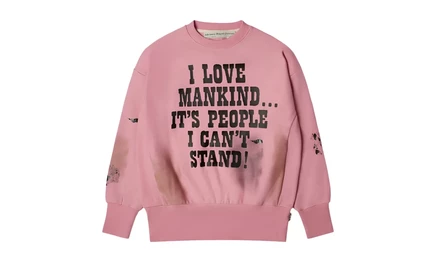 Свитер Advisory Board Crystals I Love Mankind BUT.., розовый