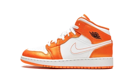Детские кроссовки Jordan AJ1 Mid SE, Electro Orange