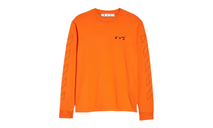 Лонгслив Off-White Arrows Font, оранжевый