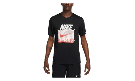 Мужская футболка Nike Rise 365 Run Energy, черно-красная