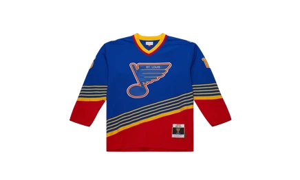 Мужская джерси Mitchell & Ness Brett Hull 1995 Blues, темно-синяя