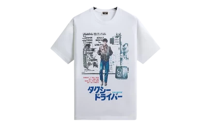 Мужская футболка KITH Taxi Driver Japanese Poster, белая