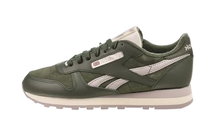 Кроссовки Reebok Classic Leather, зеленые/серые