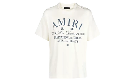 Мужская футболка Amiri Arts District, бело-синяя
