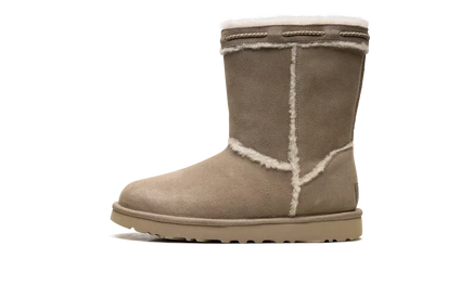 Женские угги UGG Classic Short Shearling Braid, песочные