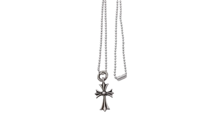 Подвеска Chrome Hearts Tiny CH Cross, серебристая