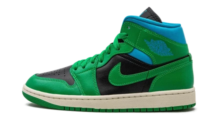 Женские кроссовки Jordan AJ1 Mid, зеленые