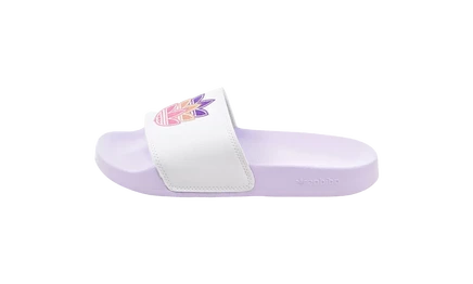 Женские шлепанцы Adidas Adilette Lite, белые/фиолетовые