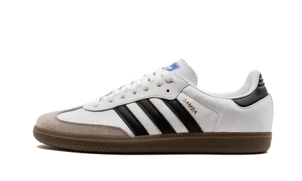 Кеды Adidas Samba OG с замшевыми накладками, бело-черные