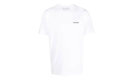 Мужская футболка Off-White Wave Outl Diag, белая/черная
