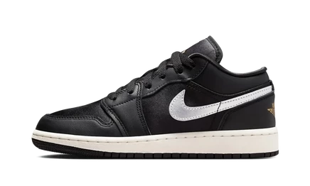 Детские кроссовки Jordan AJ1 Low SE, черно-золотые