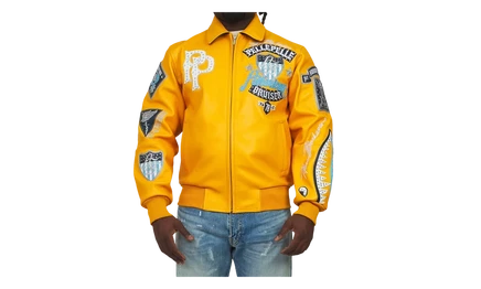 Куртка Pelle Pelle American Bruiser PP021, кожаная, желтая