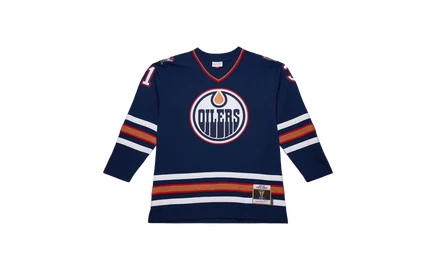 Хоккейный свитер Mitchell & Ness Oilers 1997 Curtis Joseph, темно-синий