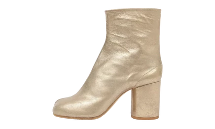 Женские ботильоны Maison Margiela Tabi, кремово-золотые
