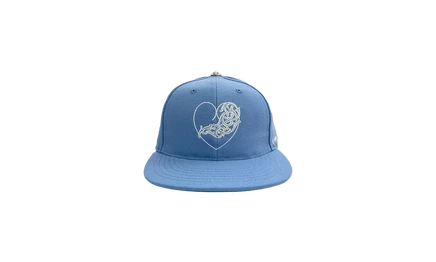 Унисекс кепка Chrome Hearts «Love You» фиксированного размера, голубая