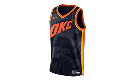 Мужская майка Nike NBA Thunder City, синяя/белая