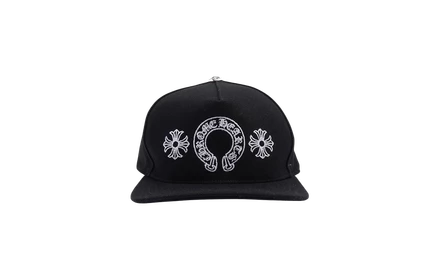 Кепка Chrome Hearts с вышивкой Horseshoe и крестом Plus Cross, черная