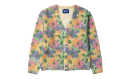 Мужской кардиган Awake NY Floral Mohair, горчичный