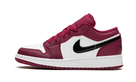 Детские кроссовки Jordan AJ1 Low Noble Red, бордовые